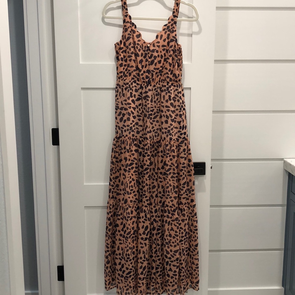 Cheetah print maxi dress